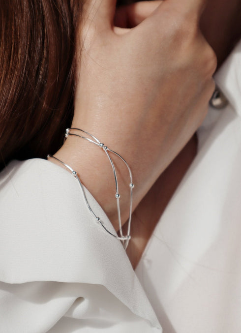 Bratara din argint Tessa (Silver/Gold)